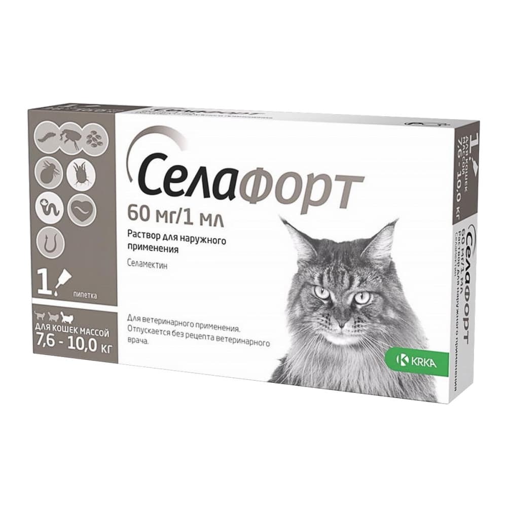 Selafort Селафорт Спот-он краплі для кішок від 7,6 до 10,0 кг