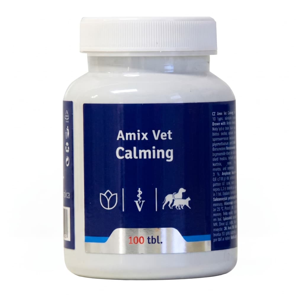 Amix Vet Calming Препарат призначений для зняття стресу, тривожності та підтримки нервової системи у кішок та собак
