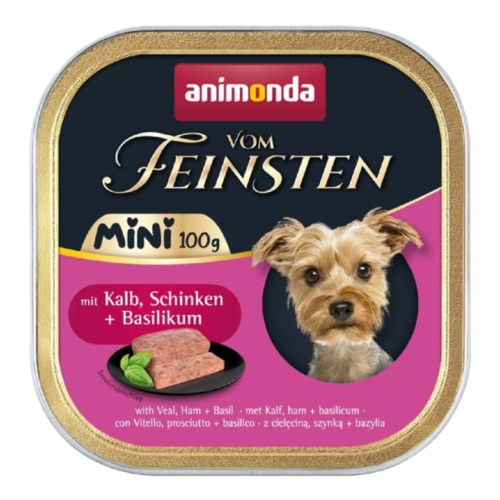 Animonda Vom Feinsten Adult Mini Консерви для собак міні-порід телятина з шинкою та базиліком
