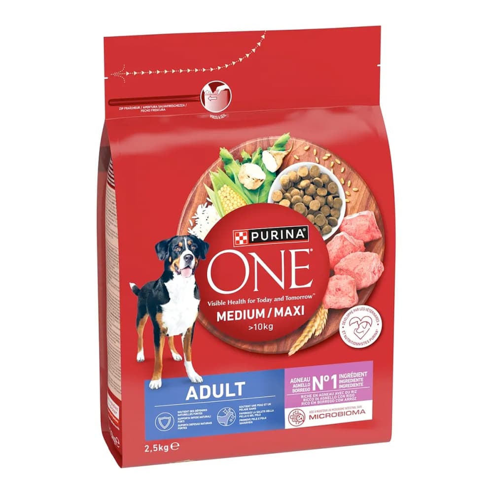 Purina One Med & Max Adult Сухий корм для собак середніх і великих порід з ягням та рисом